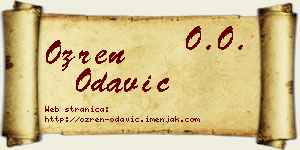 Ozren Odavić vizit kartica